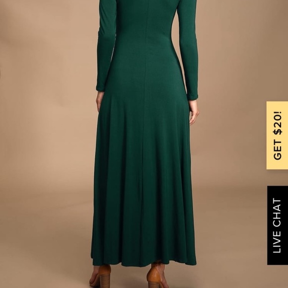LuLu’s Swept Away Forest Green Maxi Dress - Picture 2 of 2